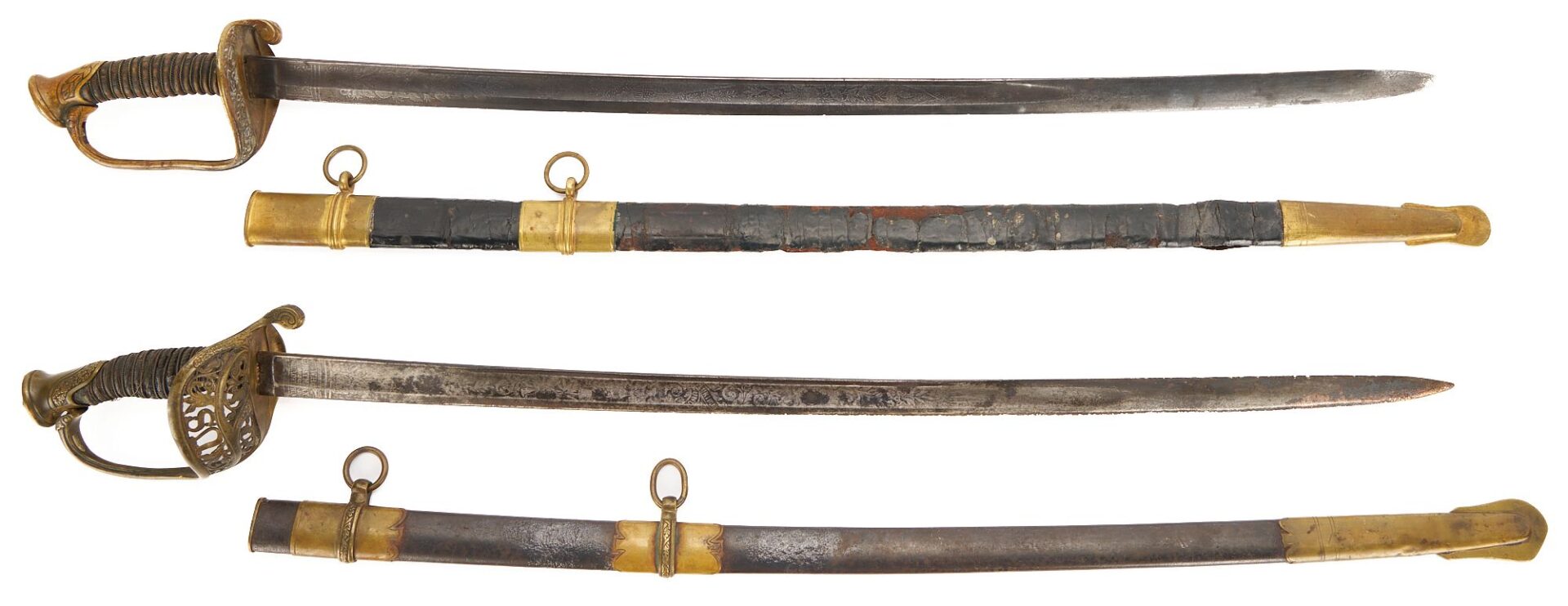 Lot 550: Two M1850 Infantry Field Officer Swords
