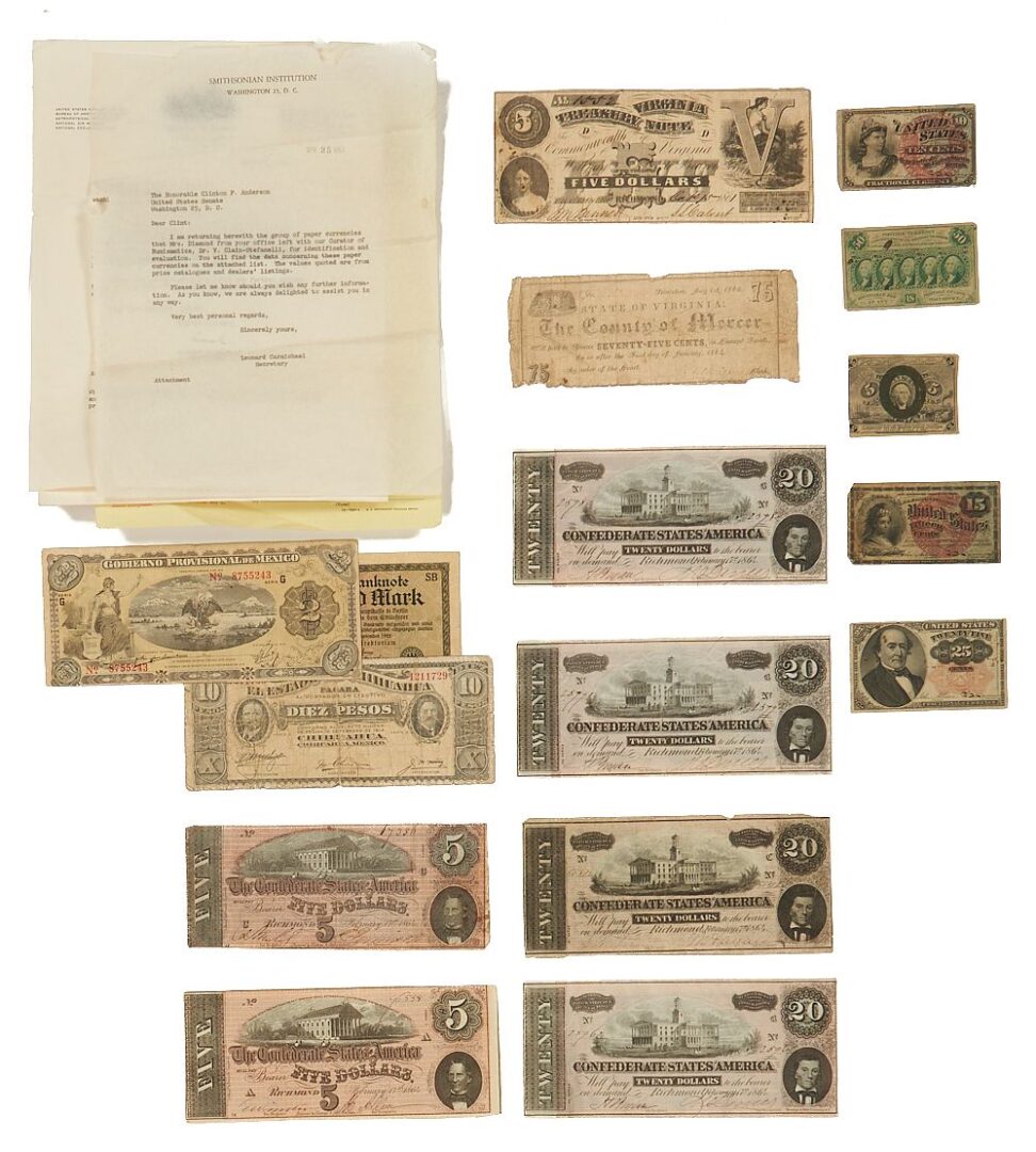 Lot 575: Currency, Incl. C.S.A., U.S., Mexico, Germany