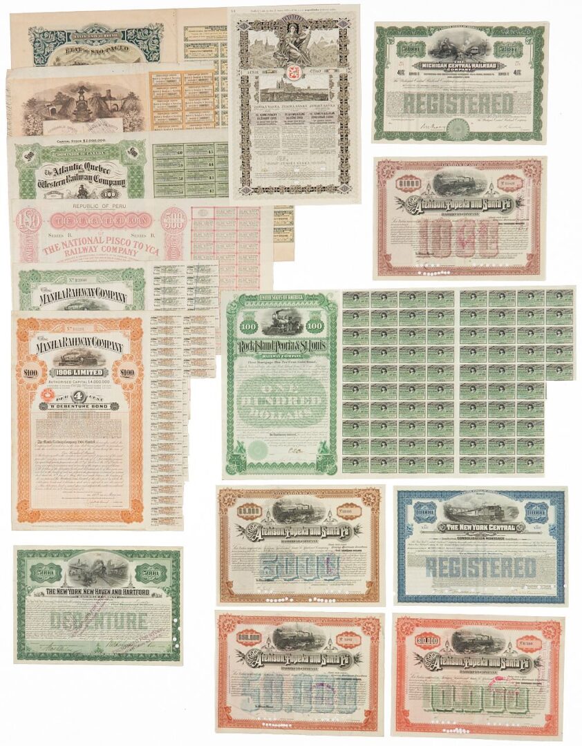 Lot 579: Collection of Railroad Bonds, US and International