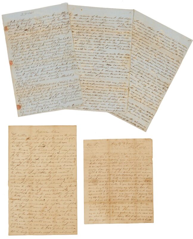 Lot 584: 3  West Tenn. Documents incl. Slaves, War Pensions