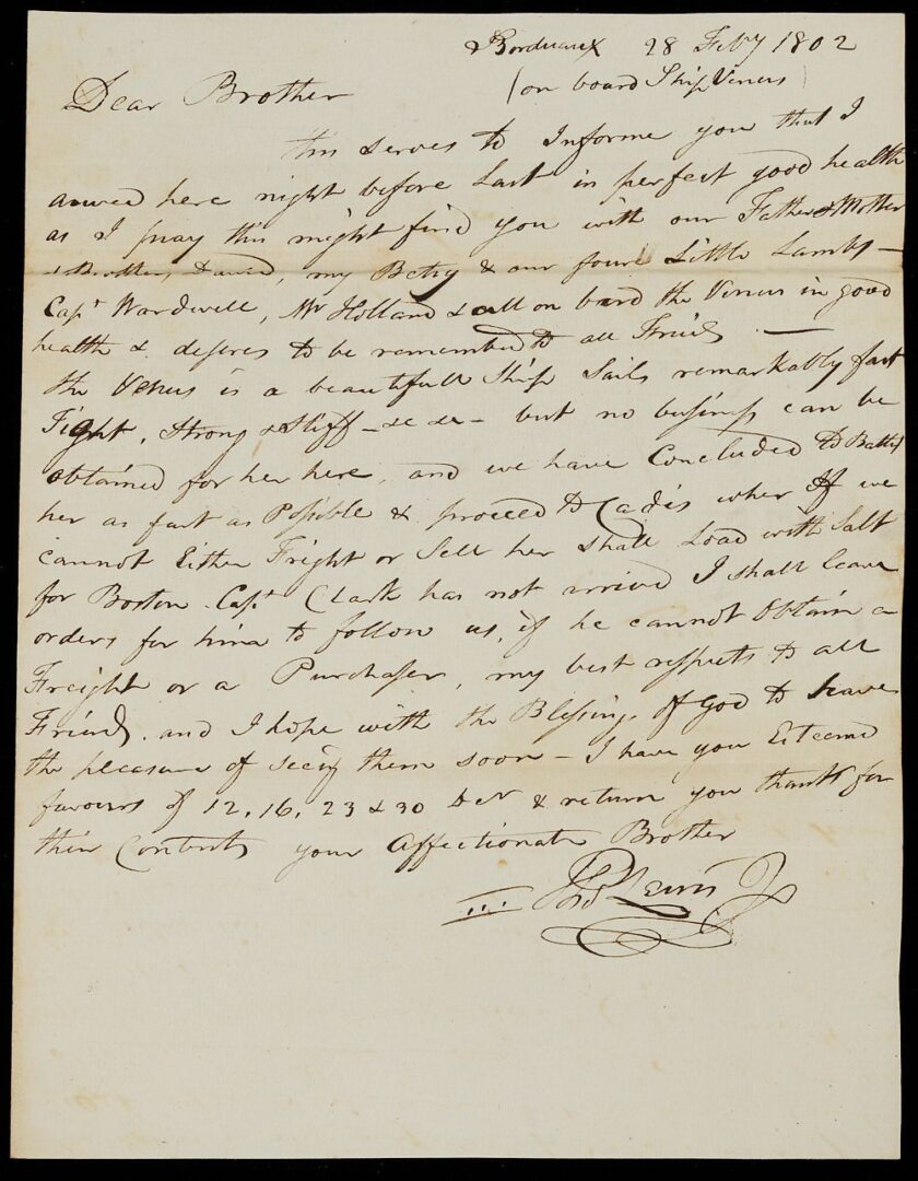 Lot 586: Thomas Lewis Family Letter Archive; Boston, Massachusetts