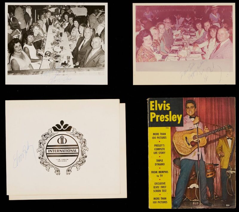 Lot 588: 3 Elvis Presley Autographed Items