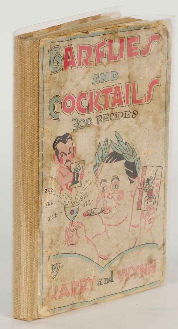 Lot 589: Barflies and Cocktails, Harry McElhone, First Edition Mixology Book