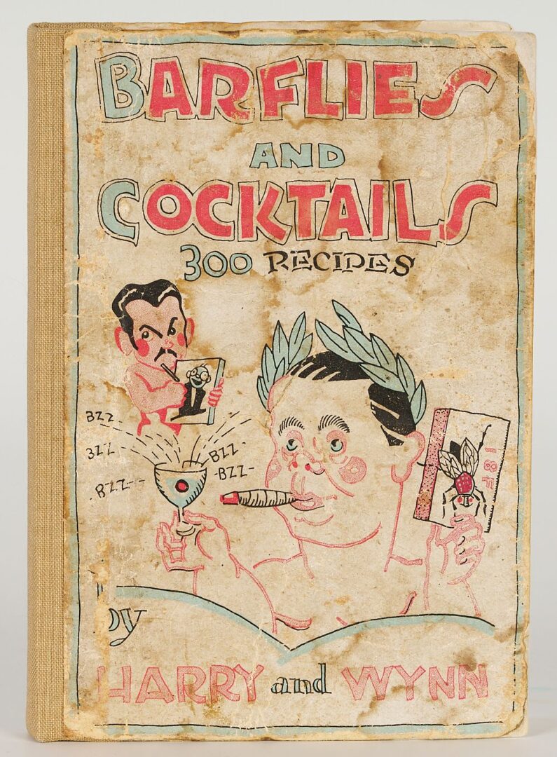 Lot 589: Barflies and Cocktails, Harry McElhone, First Edition Mixology Book