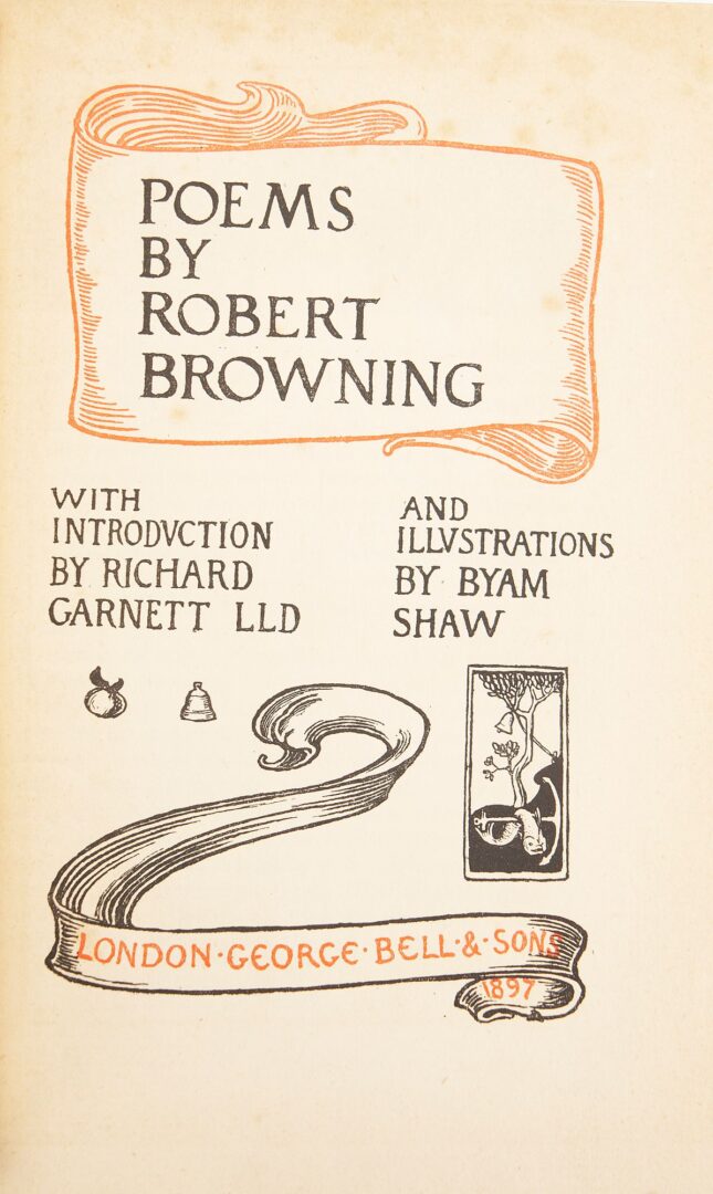 Lot 596: William Butler Yeats Signed Association Copy of Browning's Poems