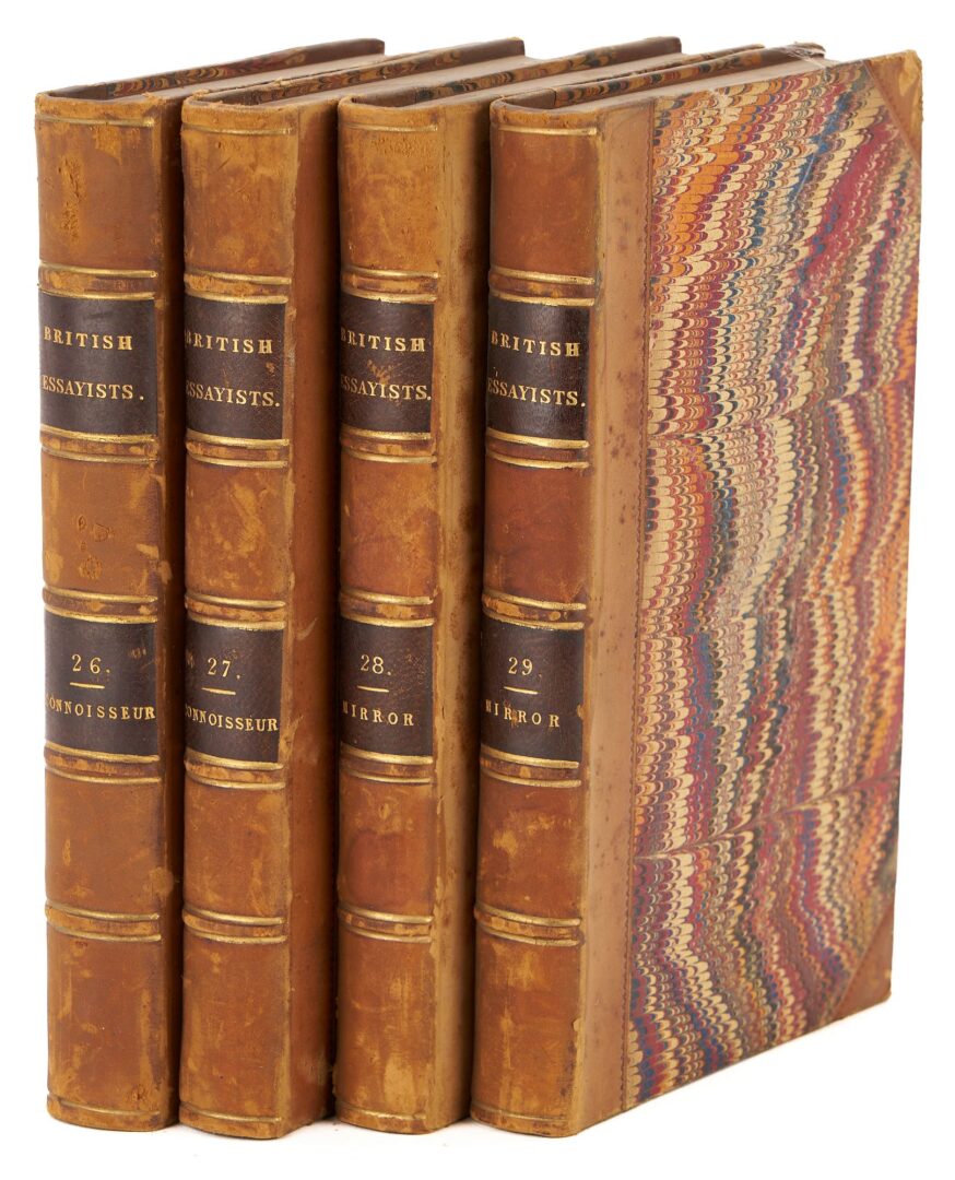 Lot 599: The British Essayists, 40 Vols. 1823, ex- J.J. Pringle, SC