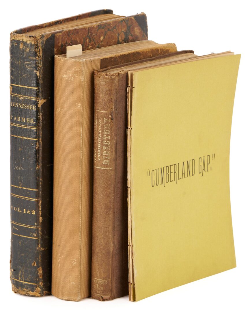 Lot 602: 3 Books: Nashville Directory 1860-61, West TN Directory 1872, TN Farmer 1836, plus pamphlet