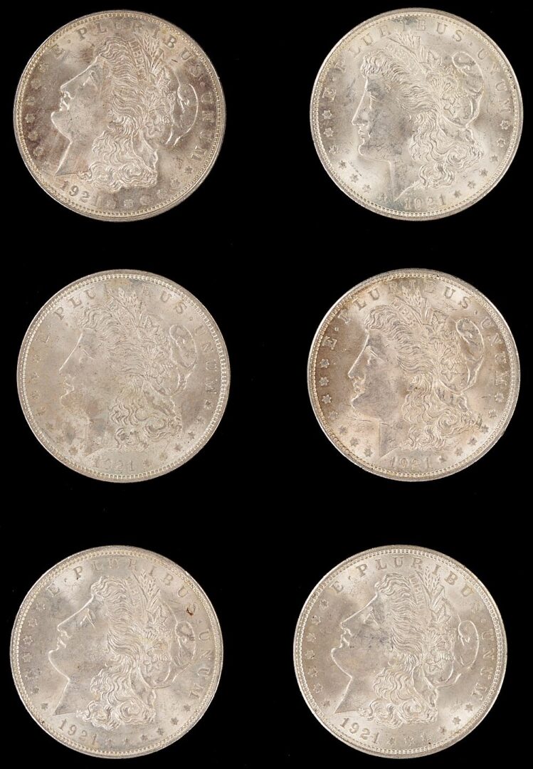 Lot 614: 15 U.S. Morgan Silver Dollars, 1921, UNC