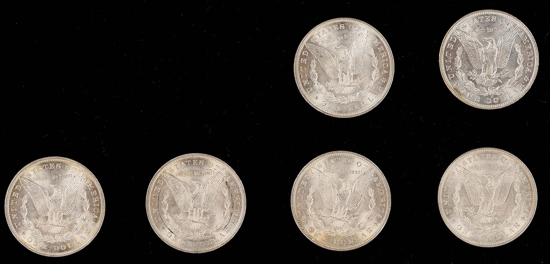 Lot 616: 14 US Morgan Silver Dollars, 1881-1896, UNC