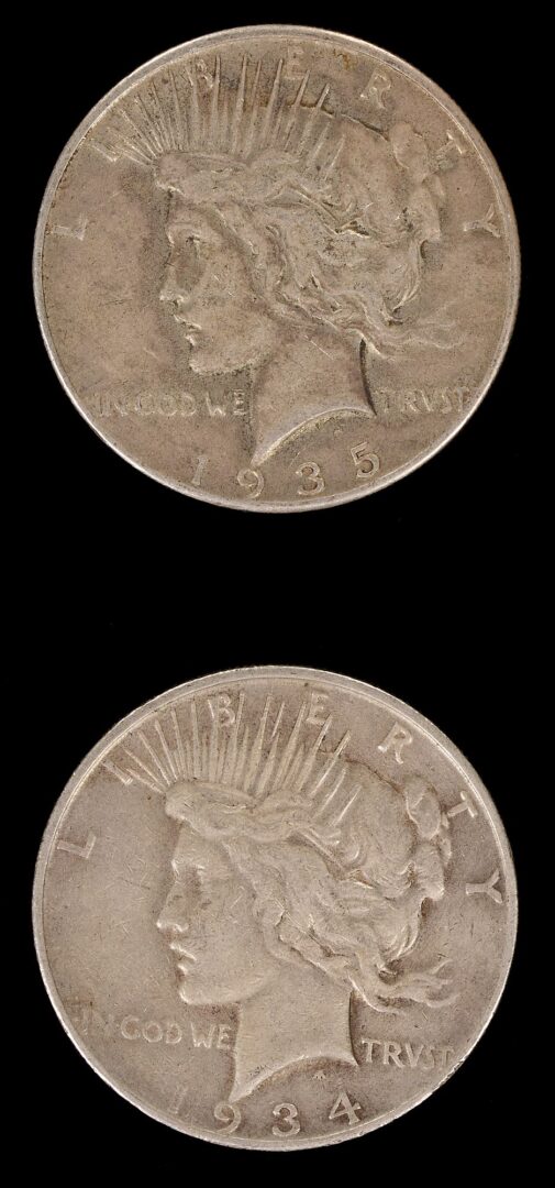 Lot 619: 6 US Morgan & Peace Silver Dollars, AG-XF