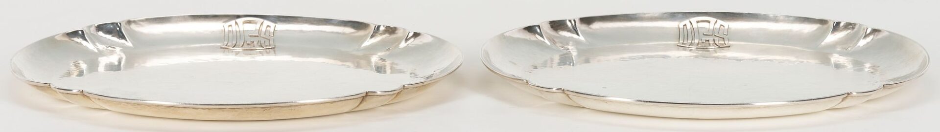 Lot 651: Pair Chicago Arts & Crafts Sterling Trays