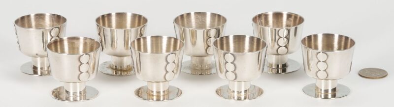 Lot 652: 8 William Spratling Sterling Silver Cups