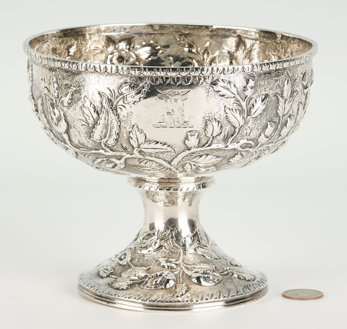 Lot 655: Kirk & Son Silver Repousse Compote, 19th century