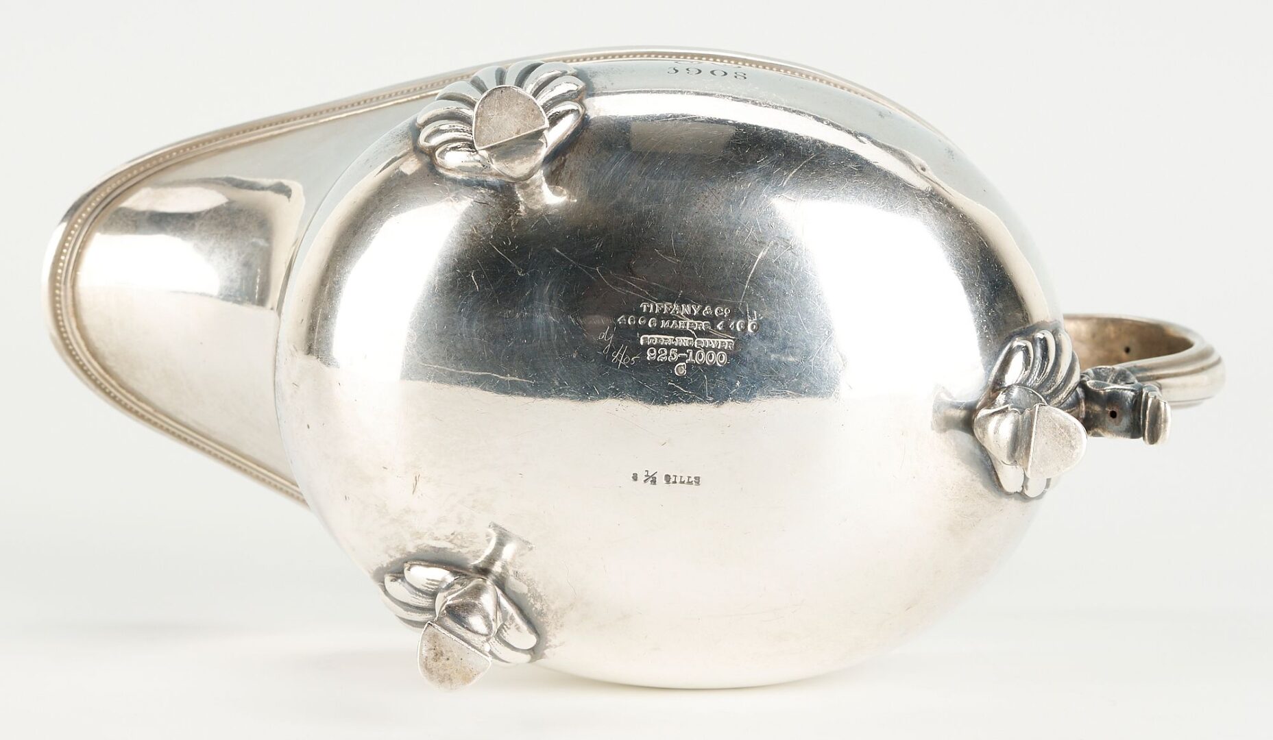 Lot 656: 3 pcs. Tiffany Silver incl. Sauceboat, Oyster Spoon & Sauce Ladle