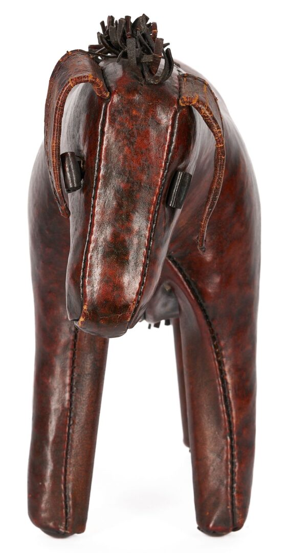 Lot 664: Abercrombie Leather Figural Donkey Footstool
