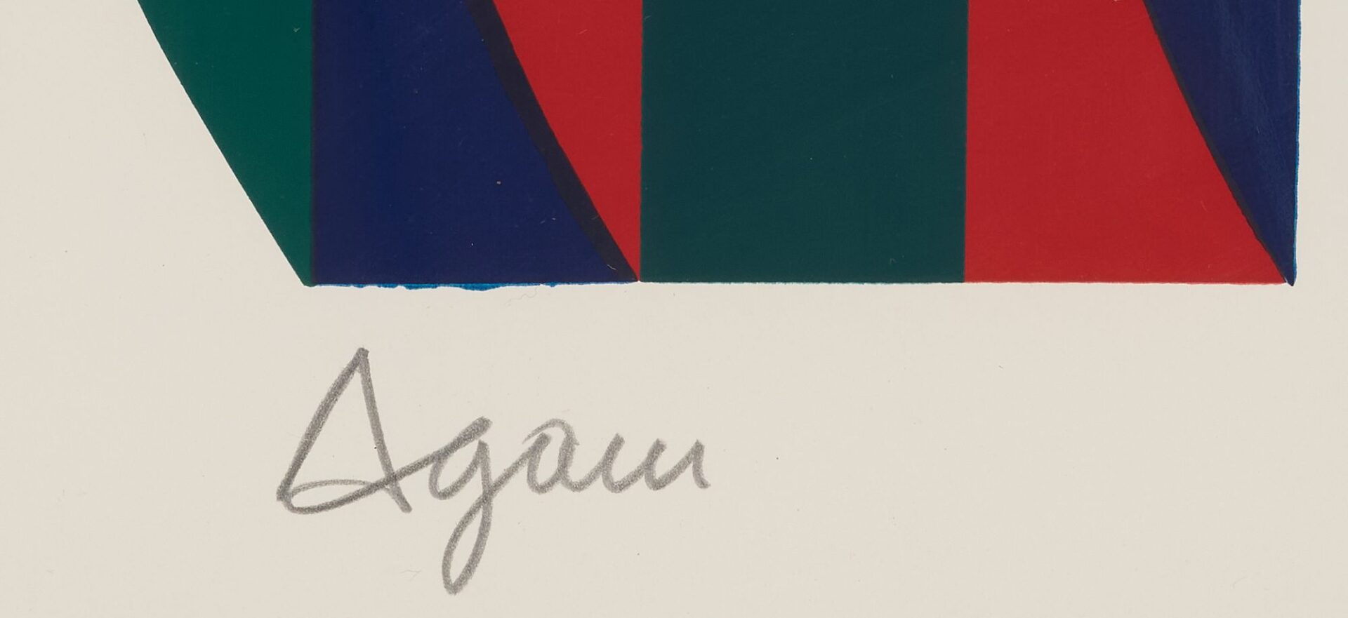 Lot 672: Large Yaacov Agam Signed Serigraph, The Covenant, 1986