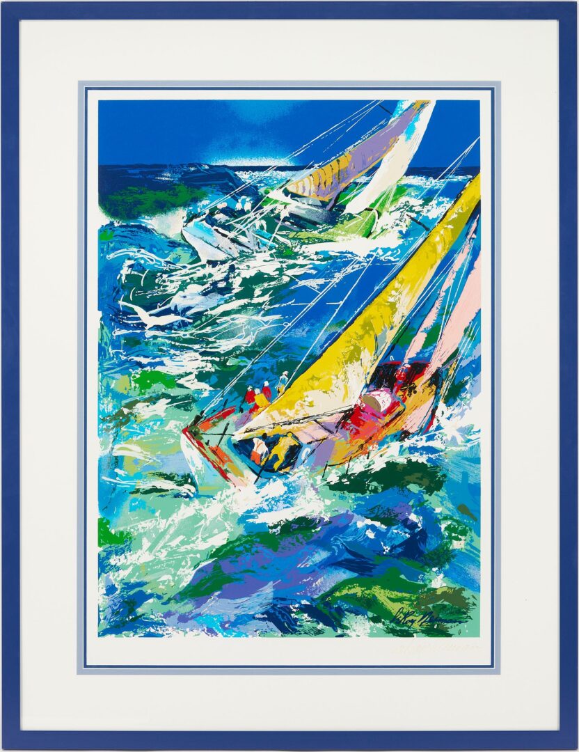 Lot 676: Large LeRoy Neiman Signed Serigraph, High Seas Sailing II, 1995