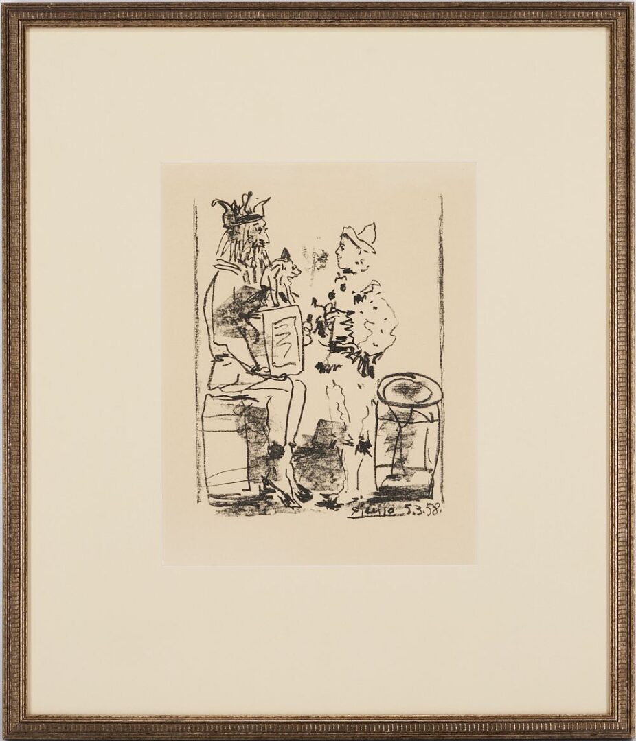 Lot 677: Pablo Picasso Lithograph, Les Saltimbanques, Exhibited