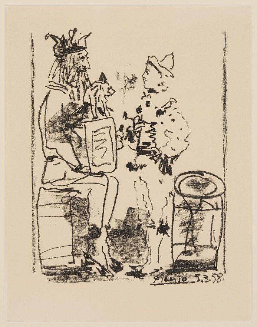 Lot 677: Pablo Picasso Lithograph, Les Saltimbanques, Exhibited