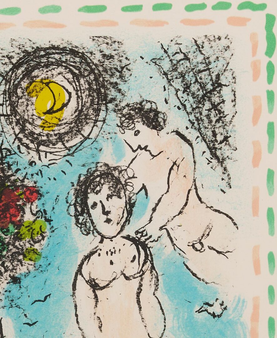 Lot 678: 2 Chagall Lithographs: Mere et Enfant Devant Notre Dame, 1952, & Printemps de Lumiere 1985