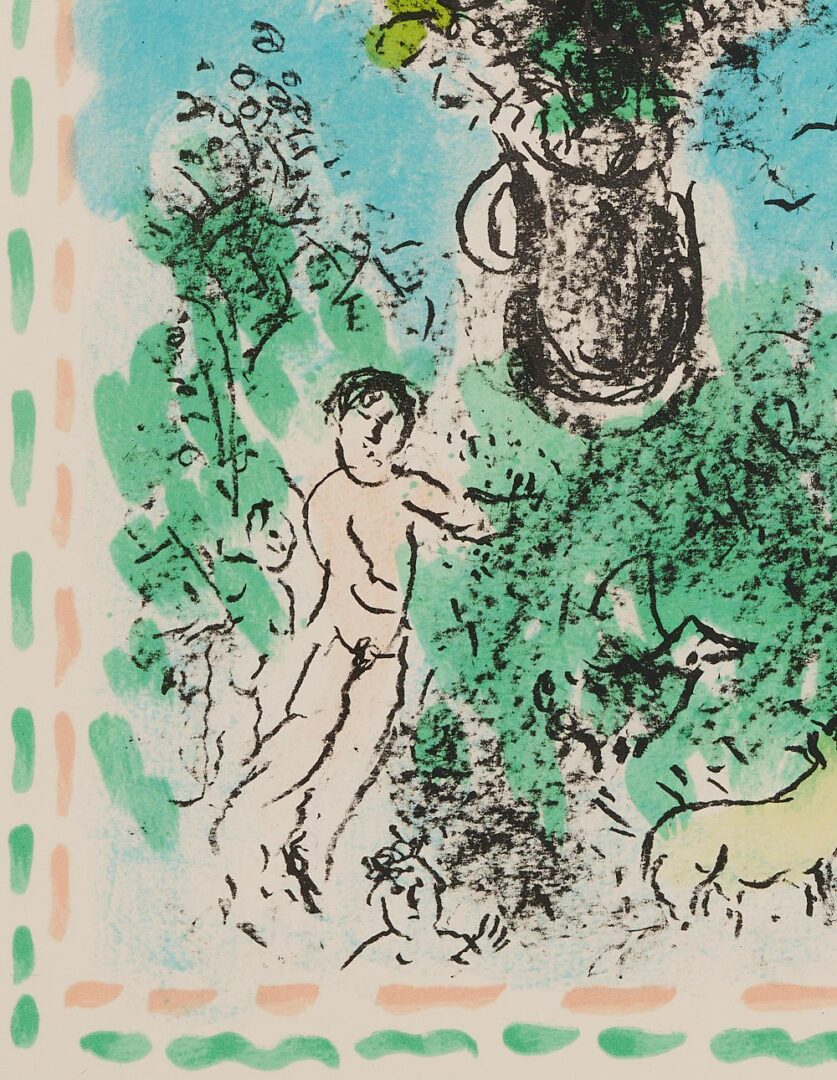 Lot 678: 2 Chagall Lithographs: Mere et Enfant Devant Notre Dame, 1952, & Printemps de Lumiere 1985