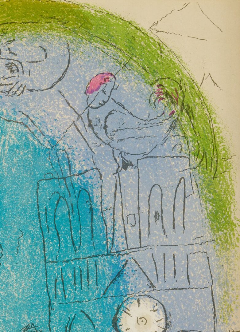 Lot 678: 2 Chagall Lithographs: Mere et Enfant Devant Notre Dame, 1952, & Printemps de Lumiere 1985