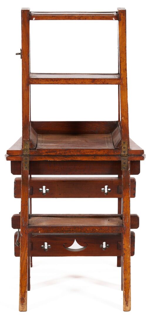Lot 692: Arts & Crafts Metamorphic Library Ladder Chair