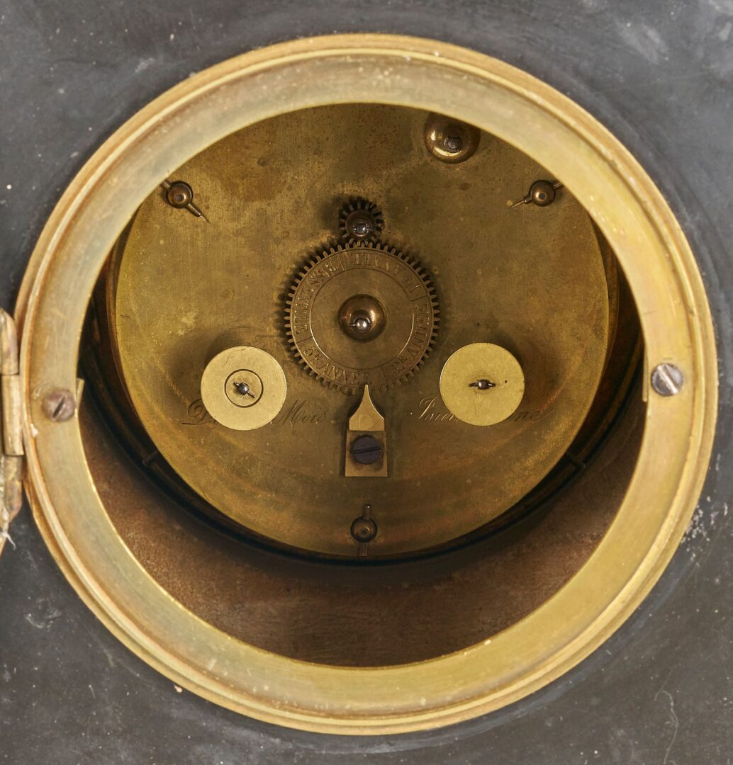 Lot 694: Le Roy & Fils Double Dial Mantle Clock