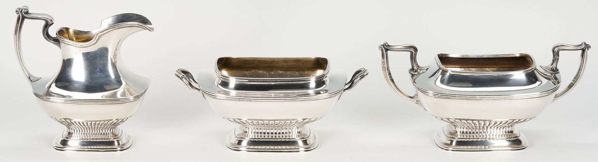 Lot 696: Gorham Sterling 5 Pc Tea Set w/ Tray, Lea – Warner Family, Nashville