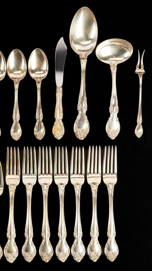 Lot 703: 43 pcs Gorham Melrose Sterling Flatware