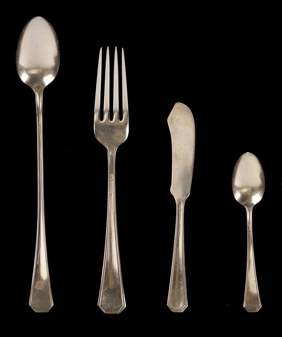 Lot 705: Set of R. Wallace & Sons Sterling flatware, 56 total Pcs.