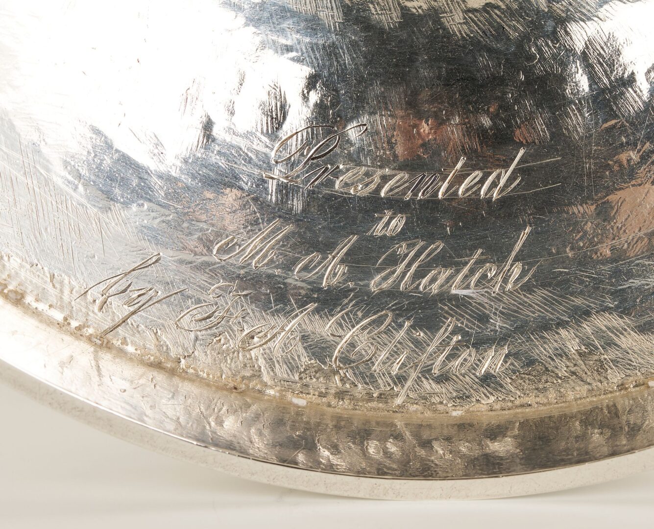 Lot 70: Samuel Kirk Coin Silver Covered Bowl, Hatch inscription