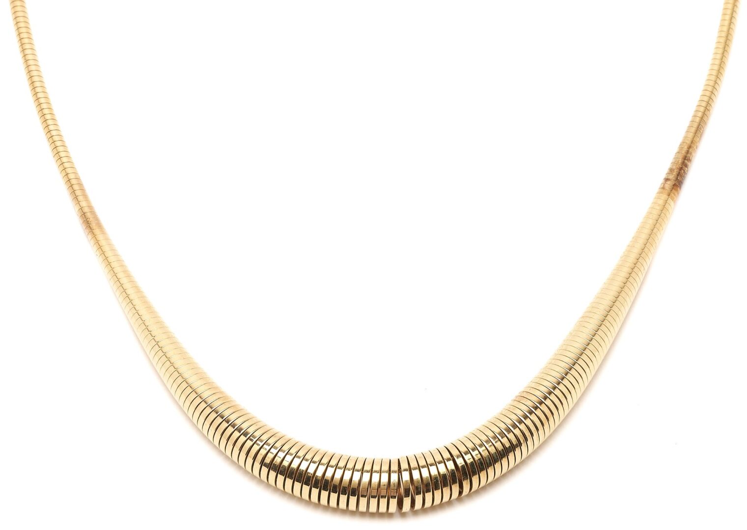 Lot 725: Ladies 14K Yellow Gold Spiral Necklace