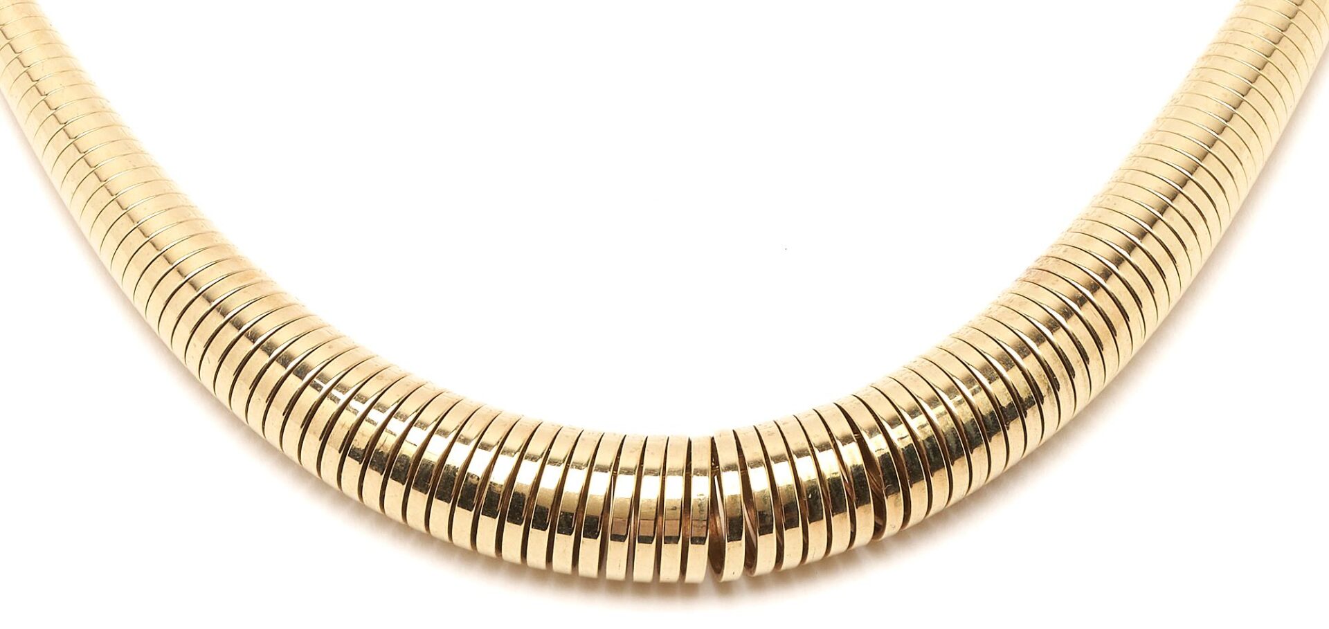 Lot 725: Ladies 14K Yellow Gold Spiral Necklace