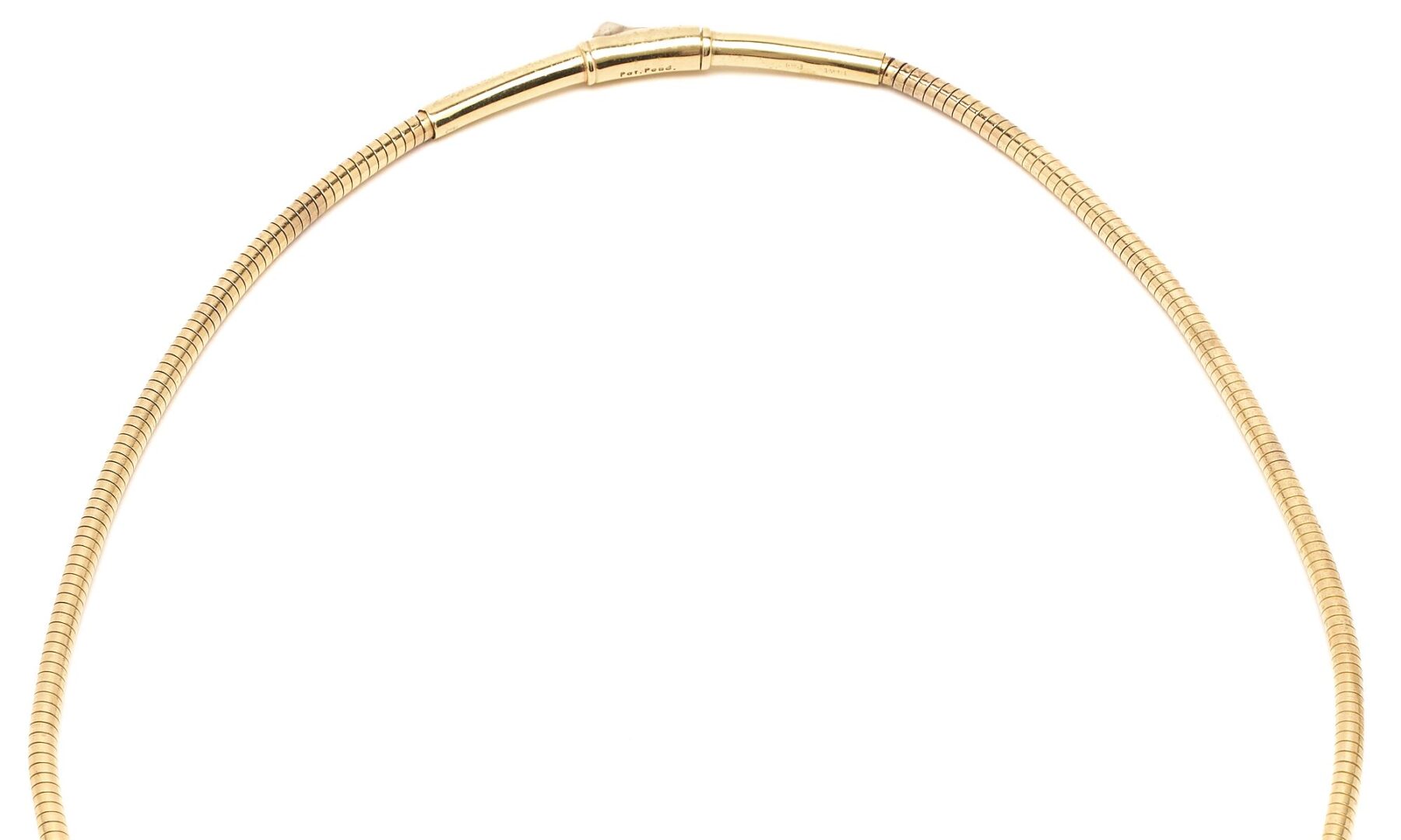 Lot 725: Ladies 14K Yellow Gold Spiral Necklace