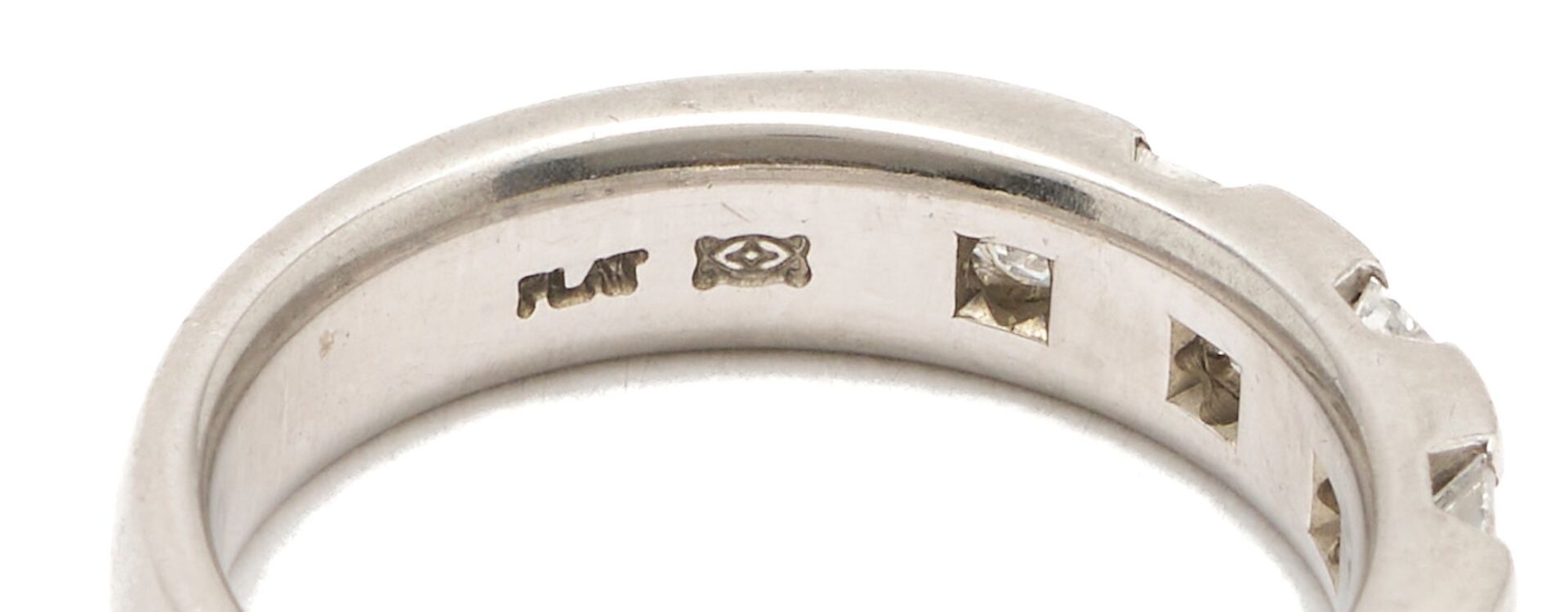 Lot 733: Ladies Platinum & Diamond Band