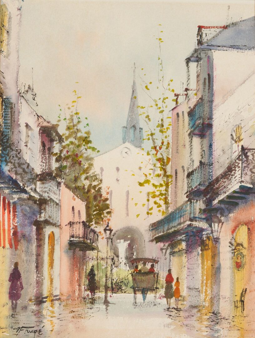 Lot 737: Pr. Nestor Fruge New Orleans Watercolors