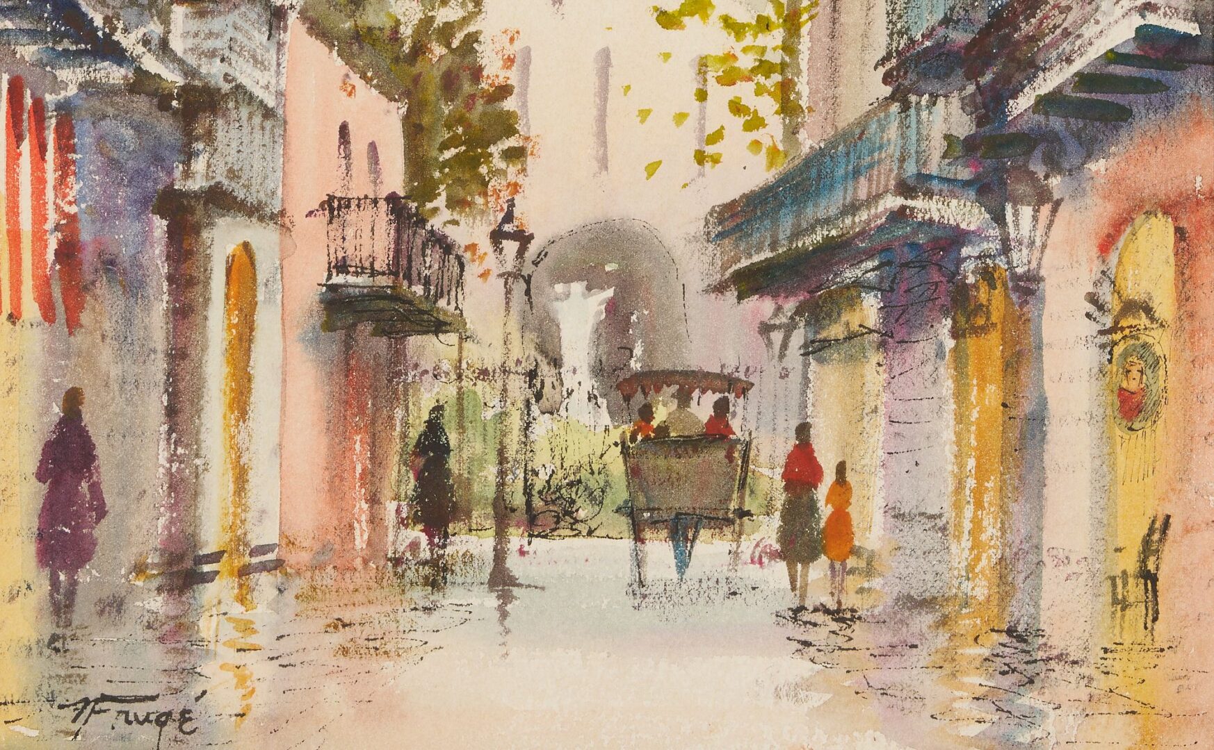 Lot 737: Pr. Nestor Fruge New Orleans Watercolors