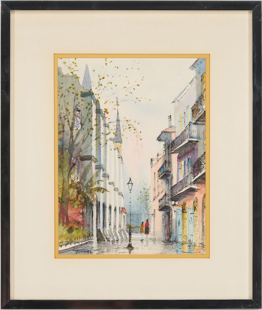 Lot 737: Pr. Nestor Fruge New Orleans Watercolors