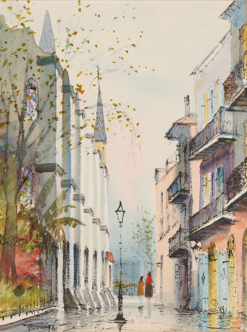 Lot 737: Pr. Nestor Fruge New Orleans Watercolors