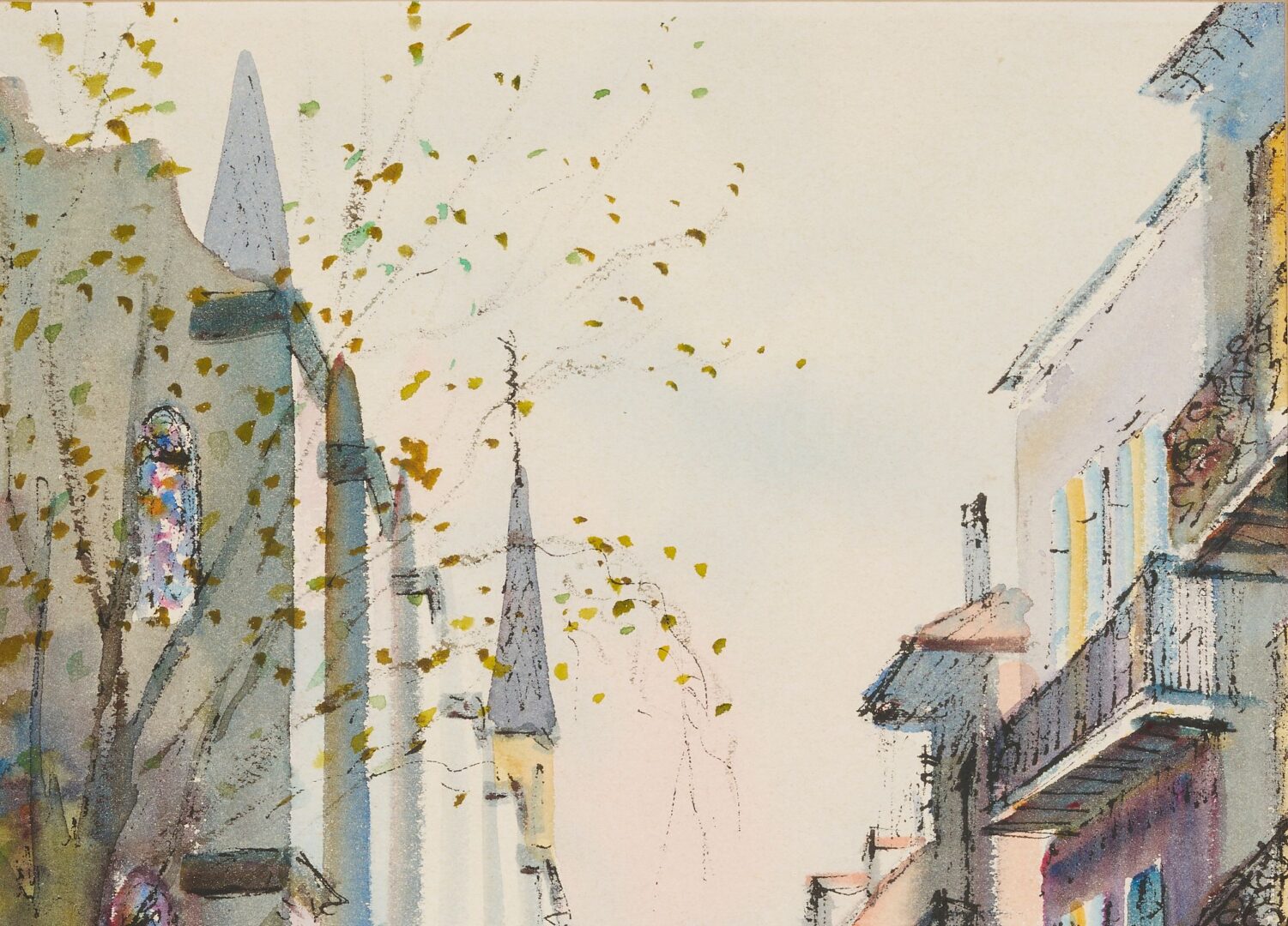 Lot 737: Pr. Nestor Fruge New Orleans Watercolors