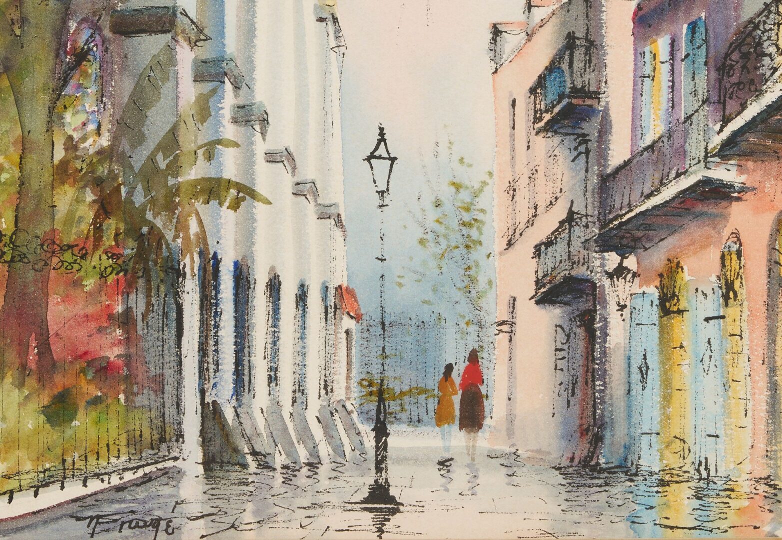 Lot 737: Pr. Nestor Fruge New Orleans Watercolors