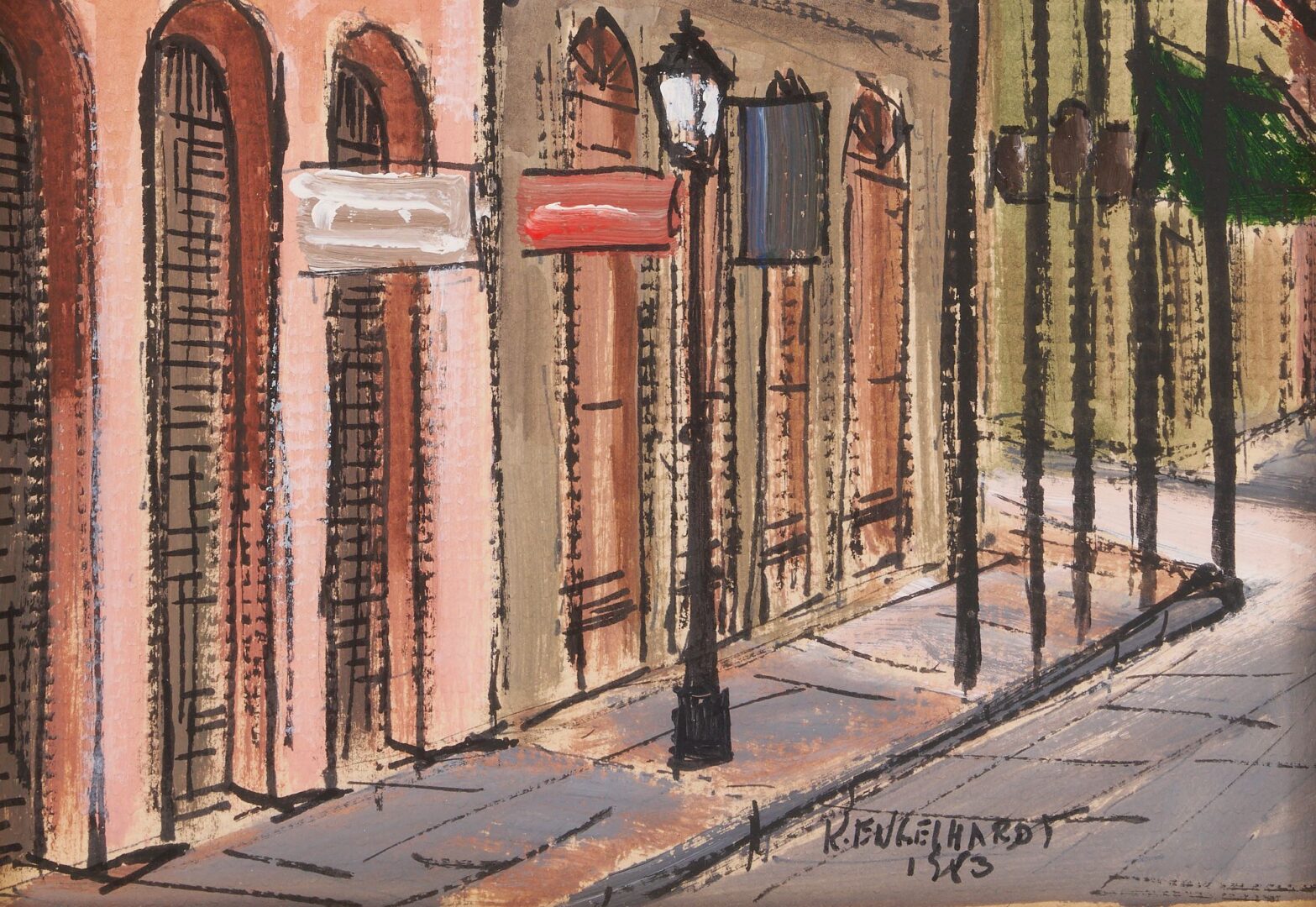 Lot 738: 2 Knut/Ken Engelhardt New Orleans Paintings