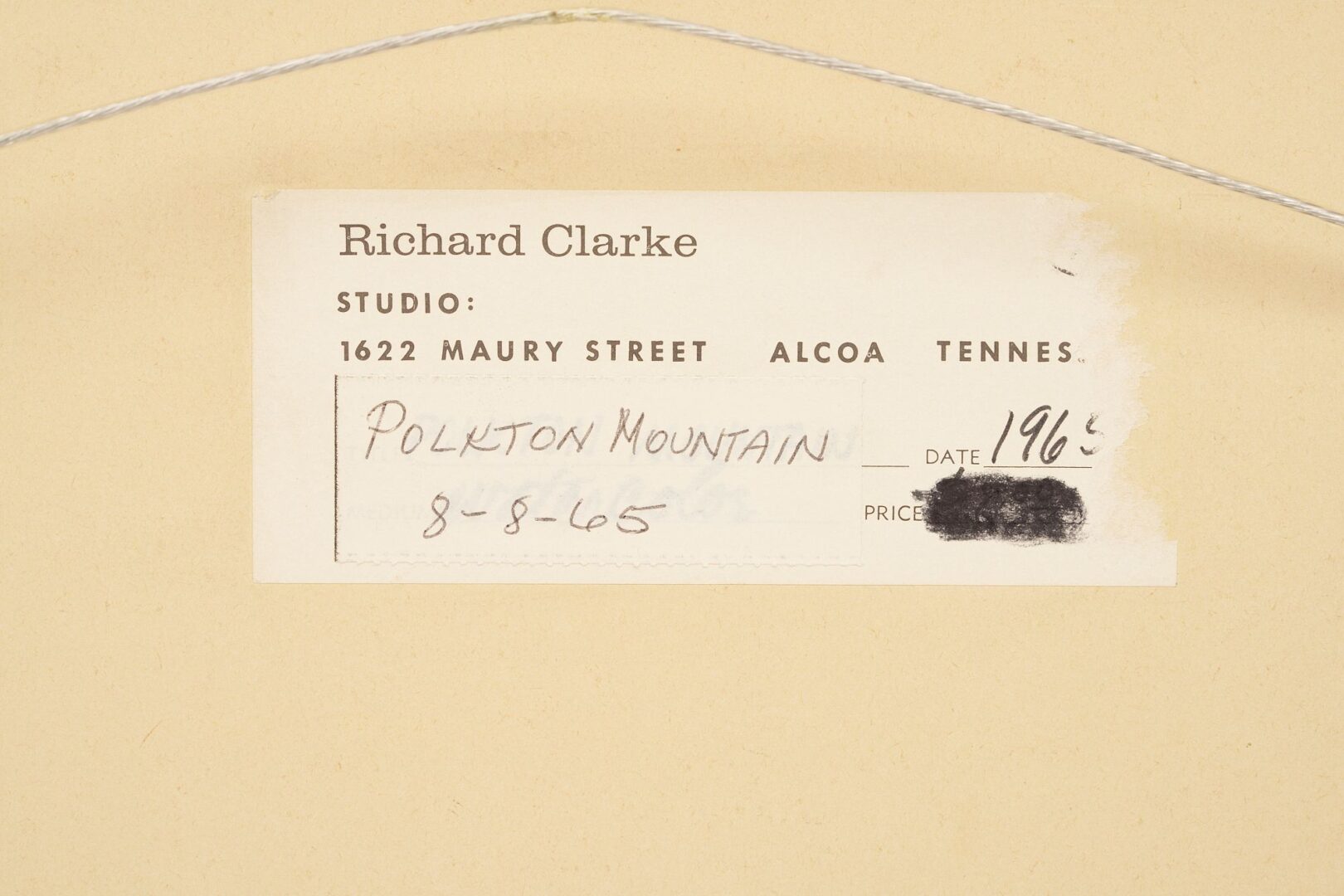 Lot 742: Richard Clarke Watercolor Painting, Polkton Mountain