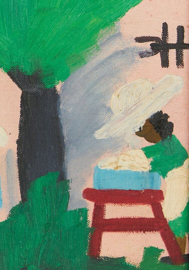 Lot 748: Clementine Hunter Painting, Washday