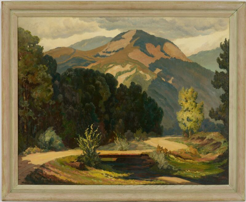 Lot 757: Ruthven H. Byrum  Oil on Canvas Mountain Landscape
