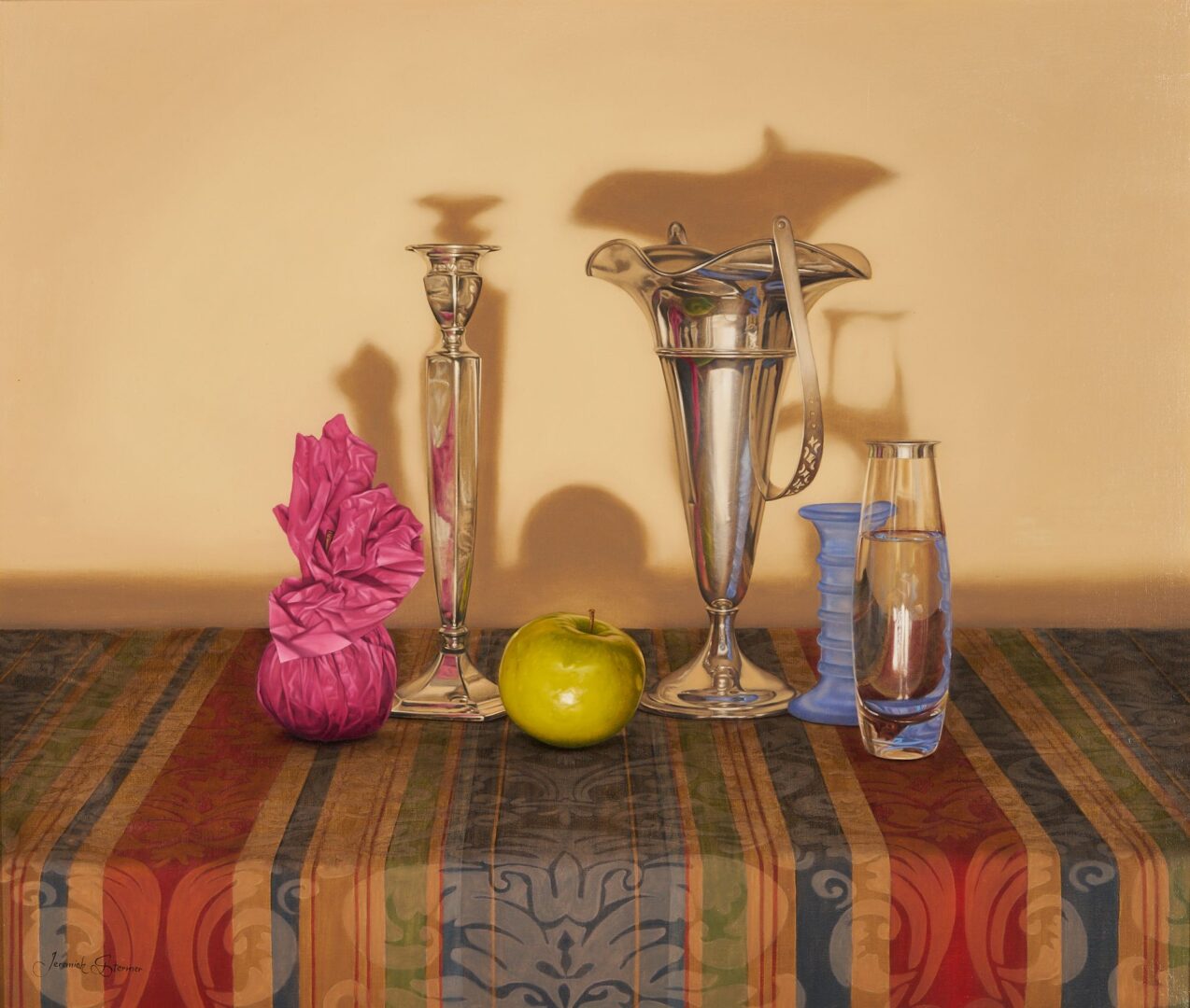 Lot 760: Jeremiah Stermer O/C Photorealist Still Life