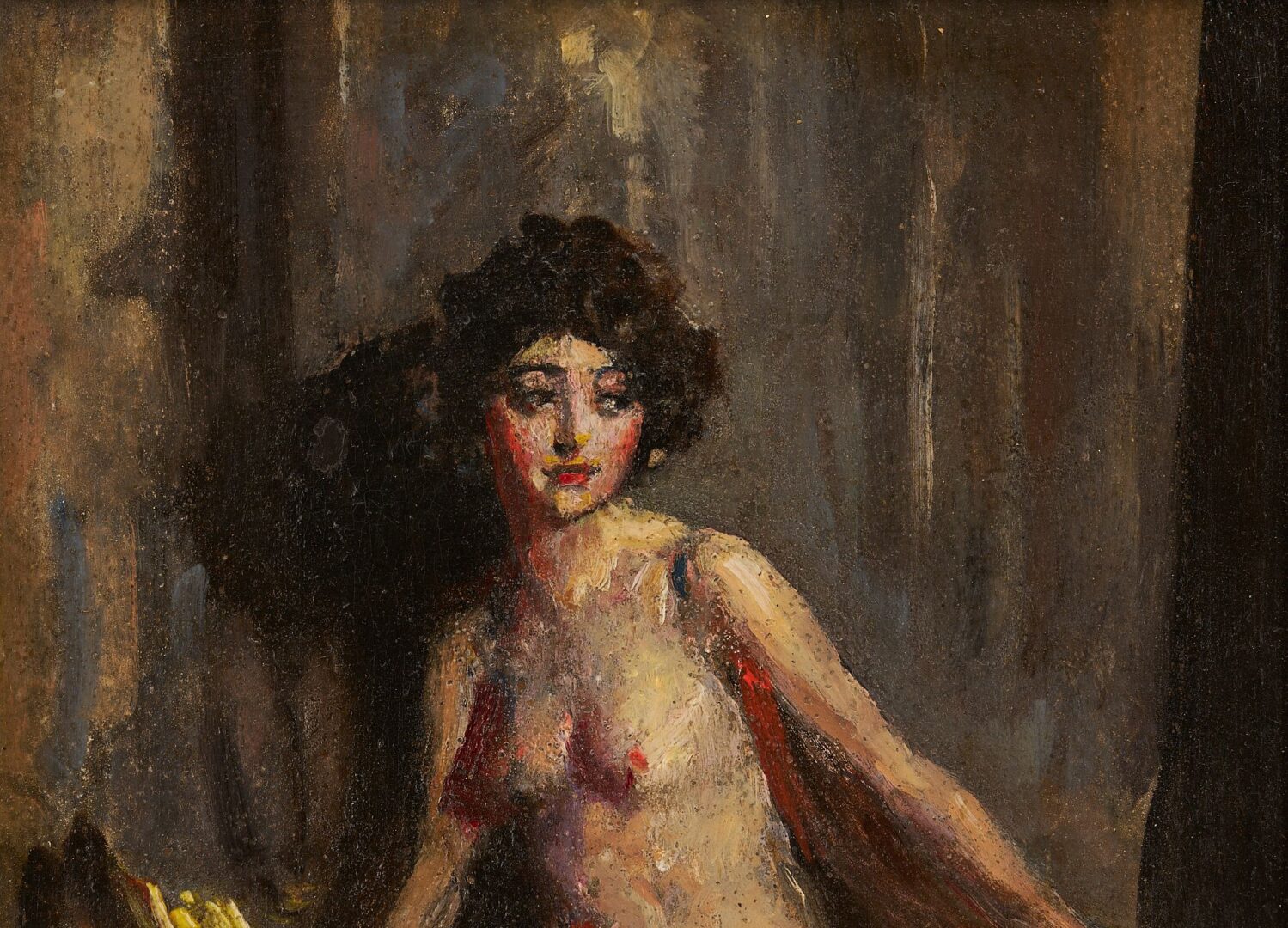 Lot 763: Indiana Gyberson O/B Painting, Nude in Interior