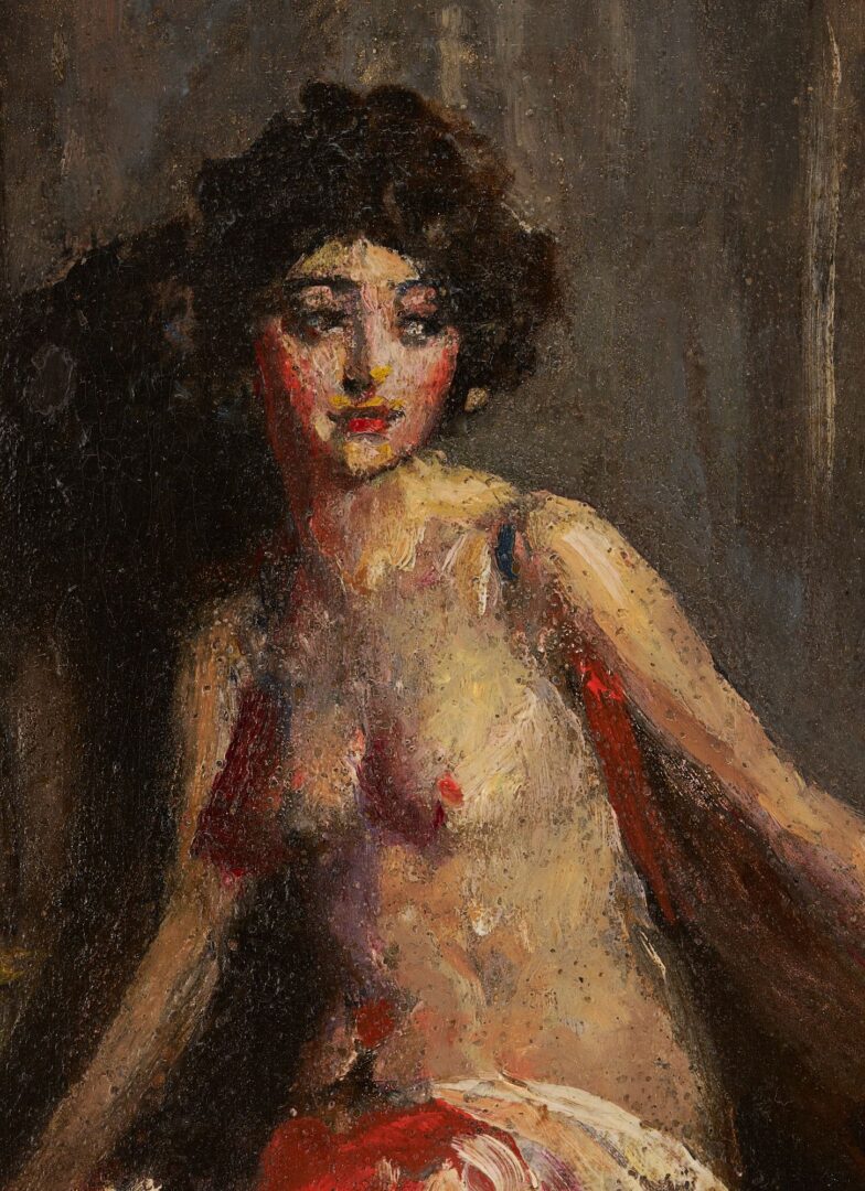 Lot 763: Indiana Gyberson O/B Painting, Nude in Interior