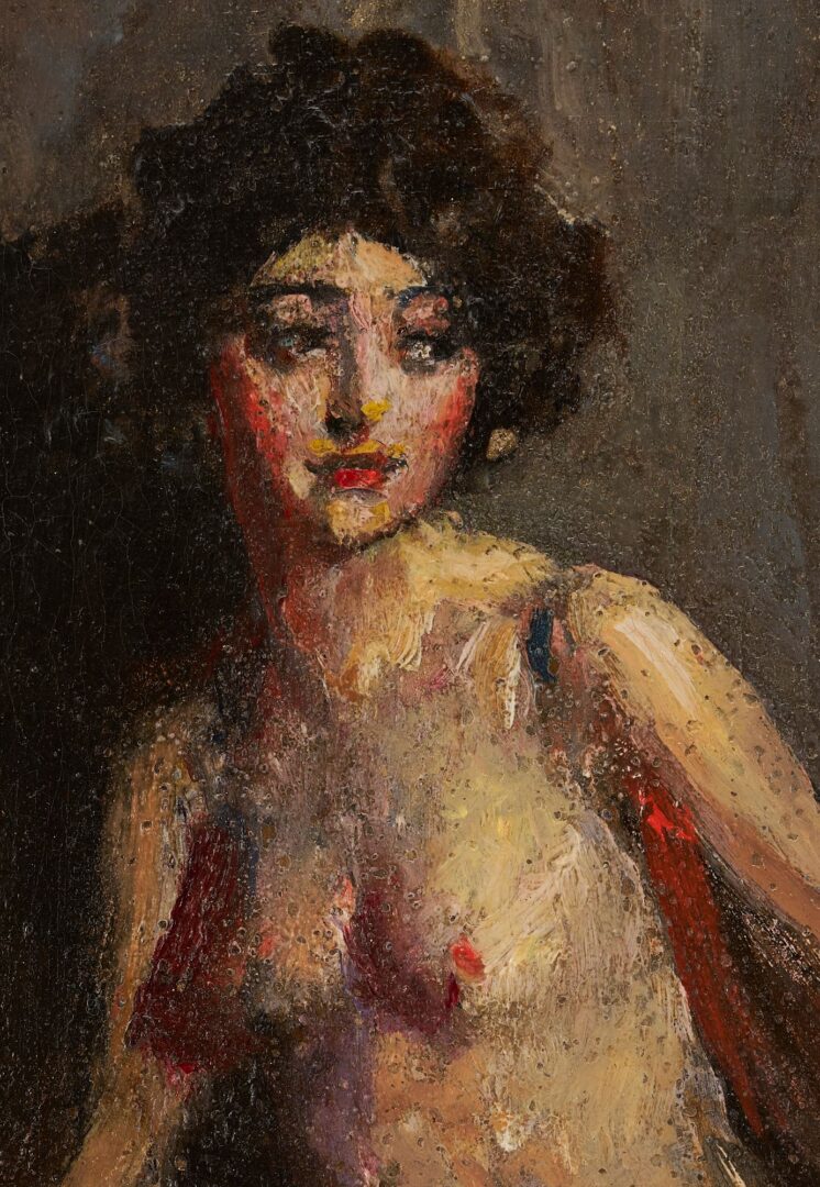 Lot 763: Indiana Gyberson O/B Painting, Nude in Interior
